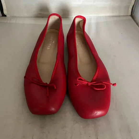Josefinas Misty Red leather classic Ballet Flats EU37 US7